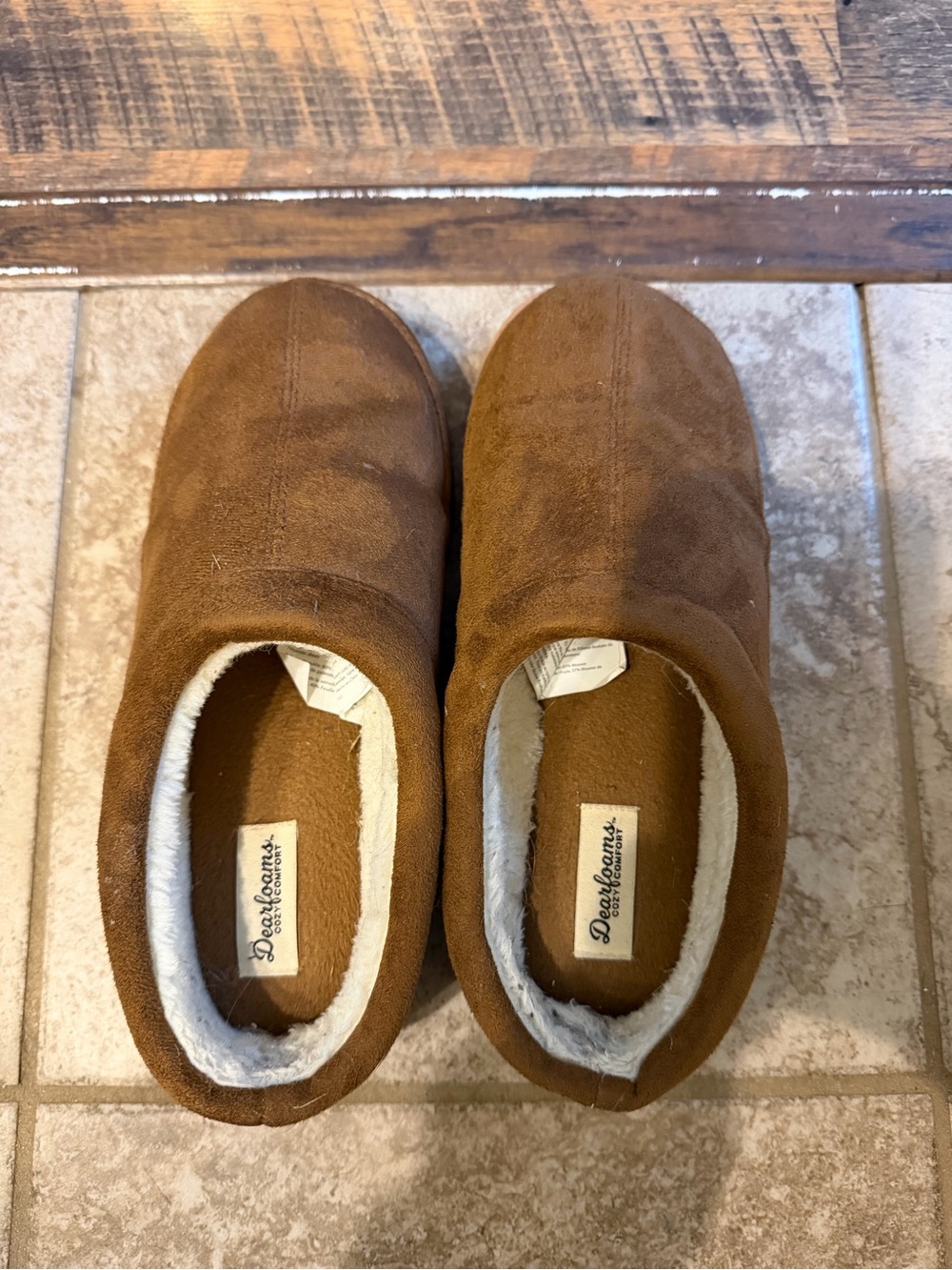 Dearfoams Brown Cozy Slip-On Slippers